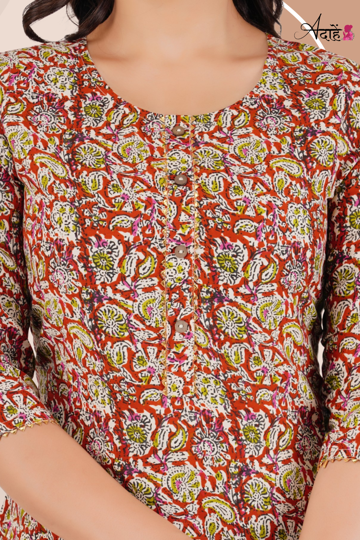 Adaahe Women's Jaipuri Printed Short Kurti - Adaahe