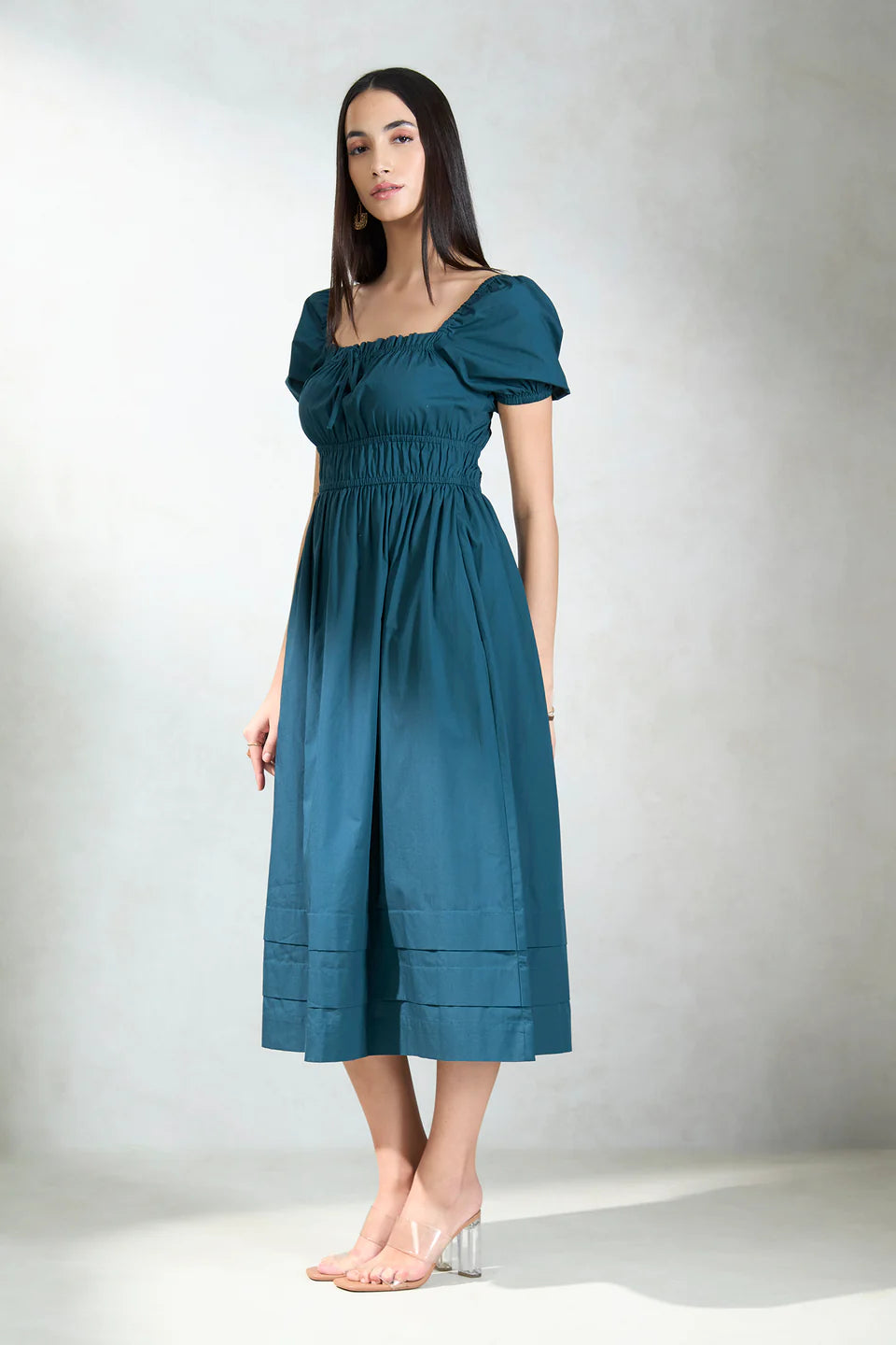 Adaahe Women's Pure Cotton Midi Dress - Adaahe