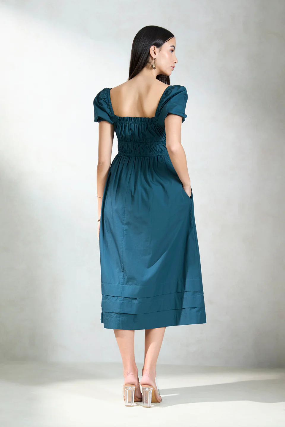 Adaahe Women's Pure Cotton Midi Dress - Adaahe