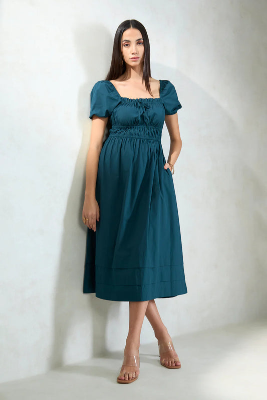 Adaahe Women's Pure Cotton Midi Dress - Adaahe