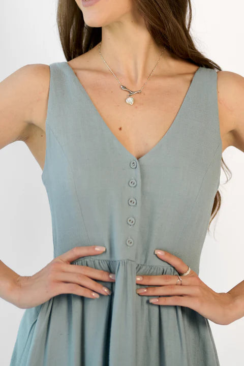 Adaahe Linen Gathered Dress for Women