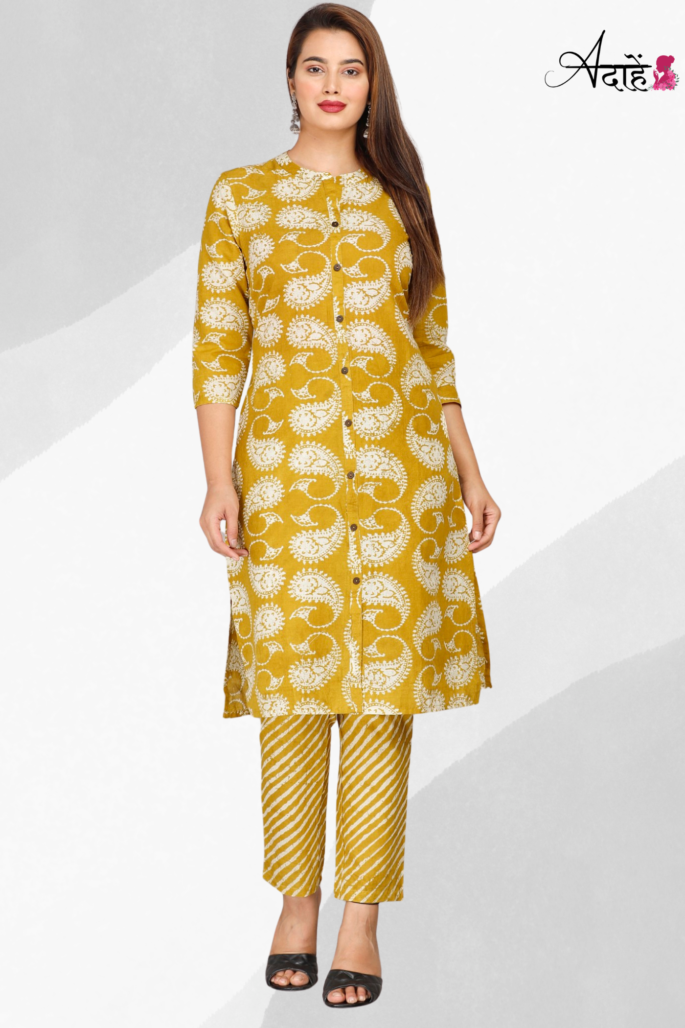 Vibrant Cotton Kurta Pant Set for Women | Designer Ethnic Wear | Adaahe - Adaahe