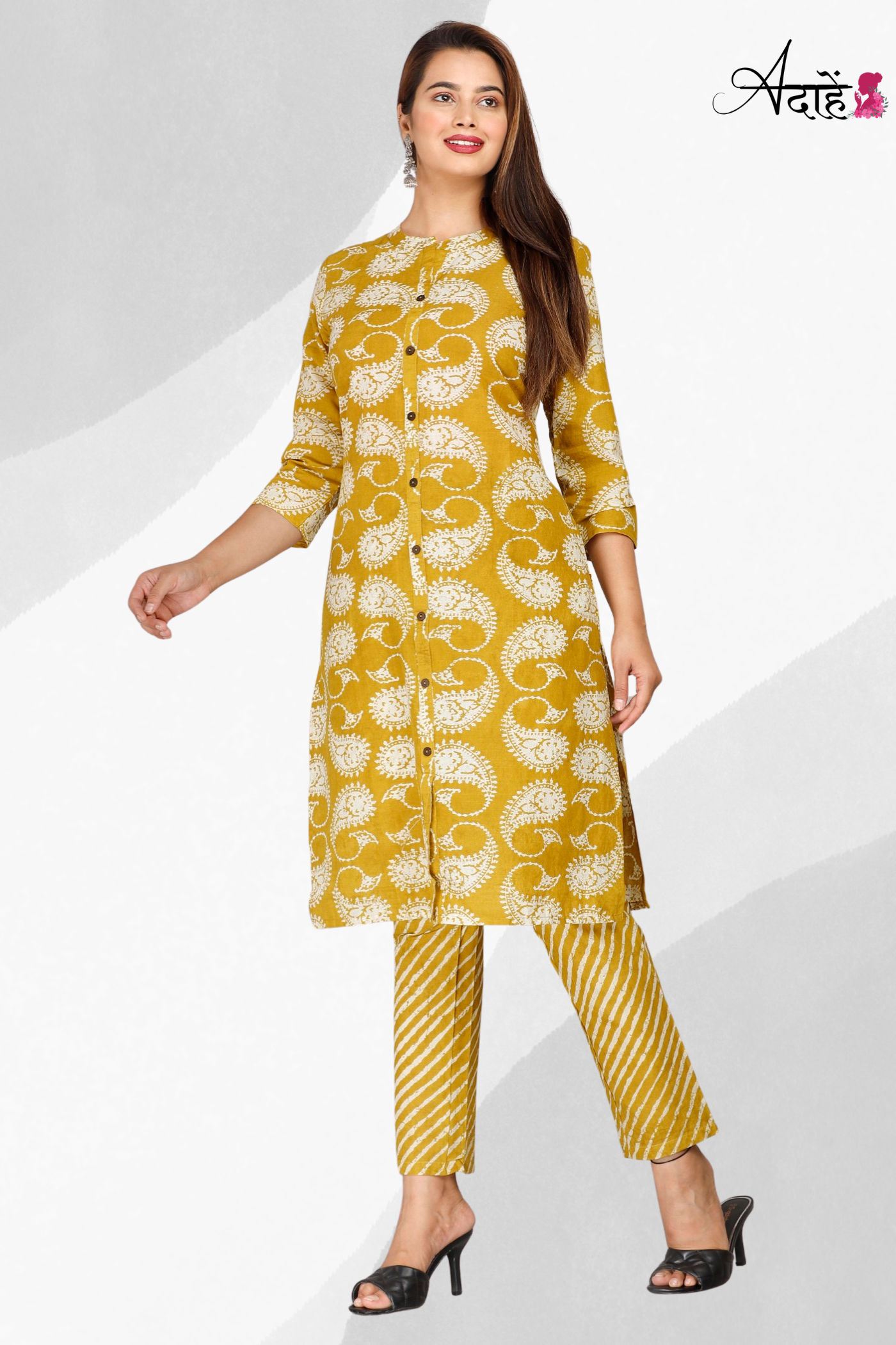Vibrant Cotton Kurta Pant Set for Women | Designer Ethnic Wear | Adaahe - Adaahe